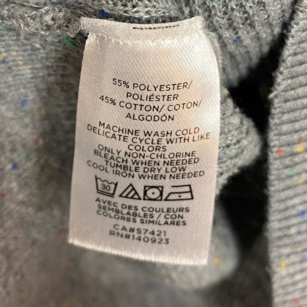LOFT Flecked Modern Day grey pullover size medium - Picture 5 of 8